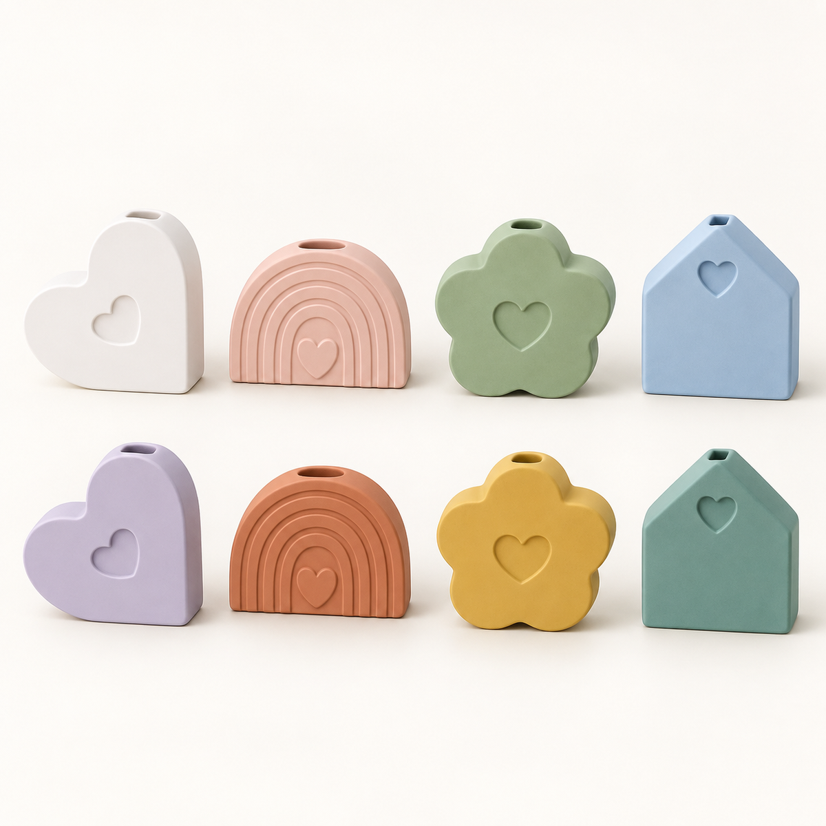 Vasetti decorativi minimal fatti a mano – 4 forme disponibili